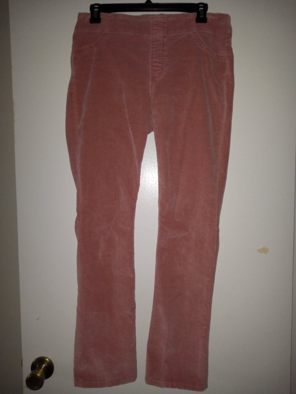 FREE PEOPLE stretchy elastic waist cords pants 29" inseam beautiful blush color